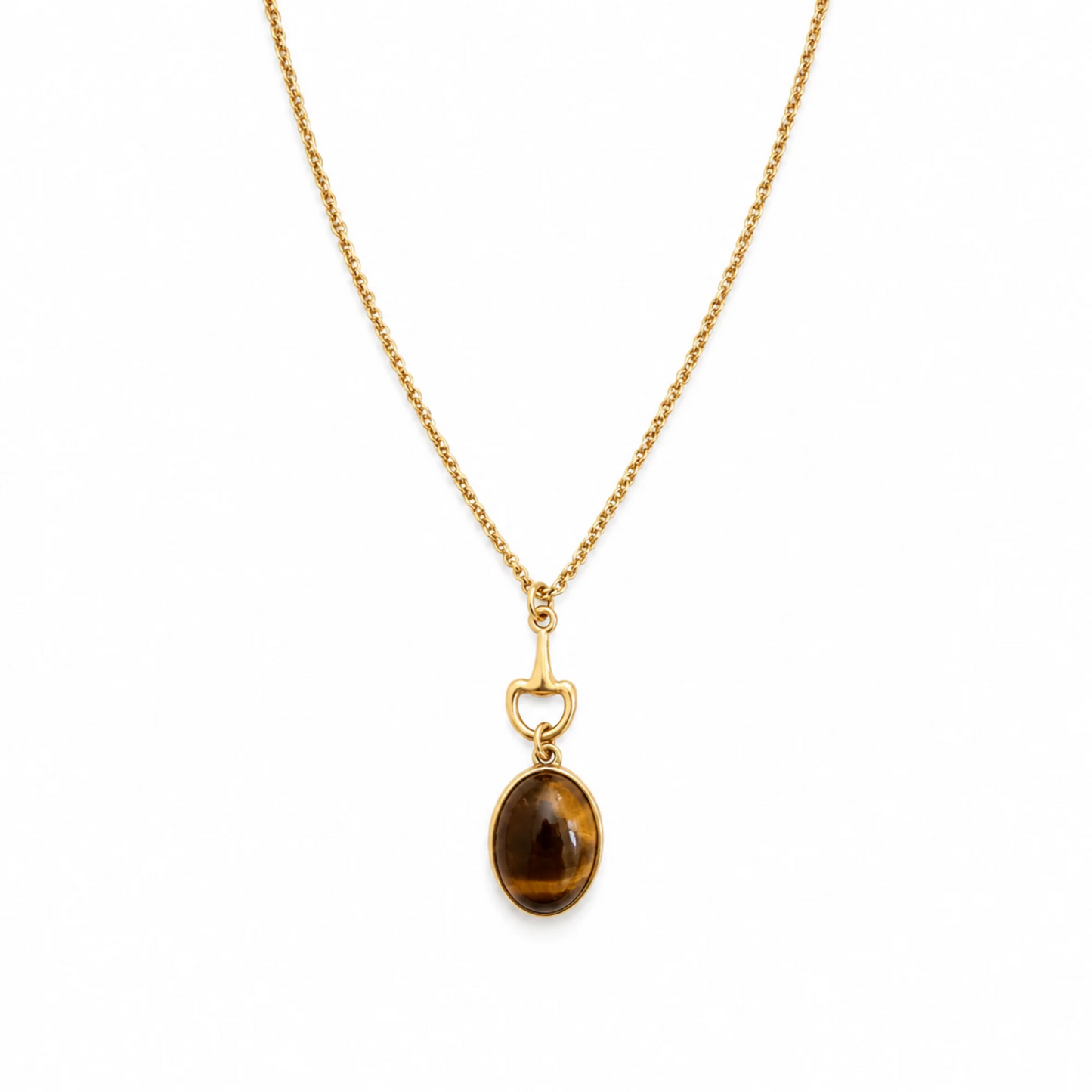 Equestrian Bit Natural Stone Necklace