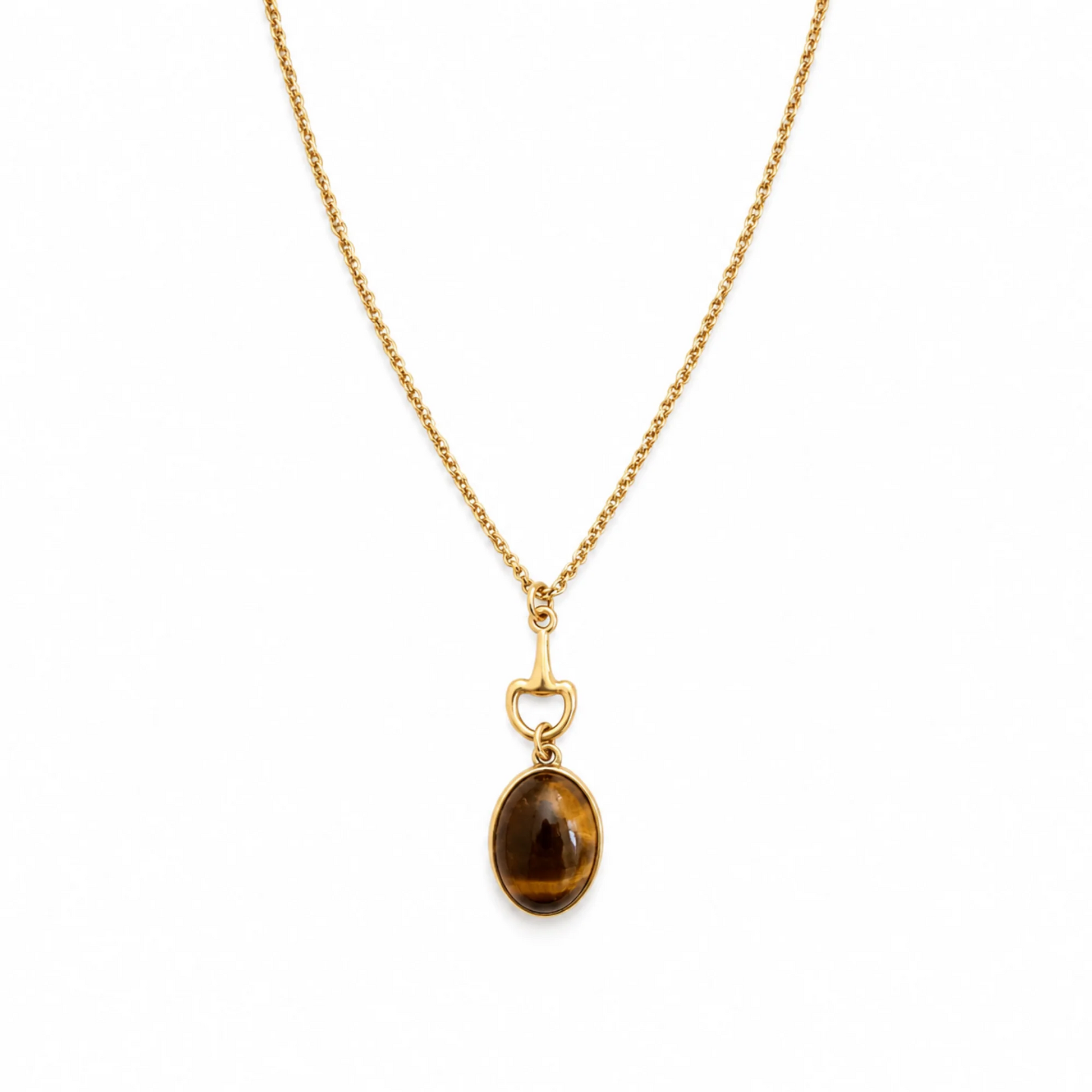 Equestrian Bit Natural Stone Necklace