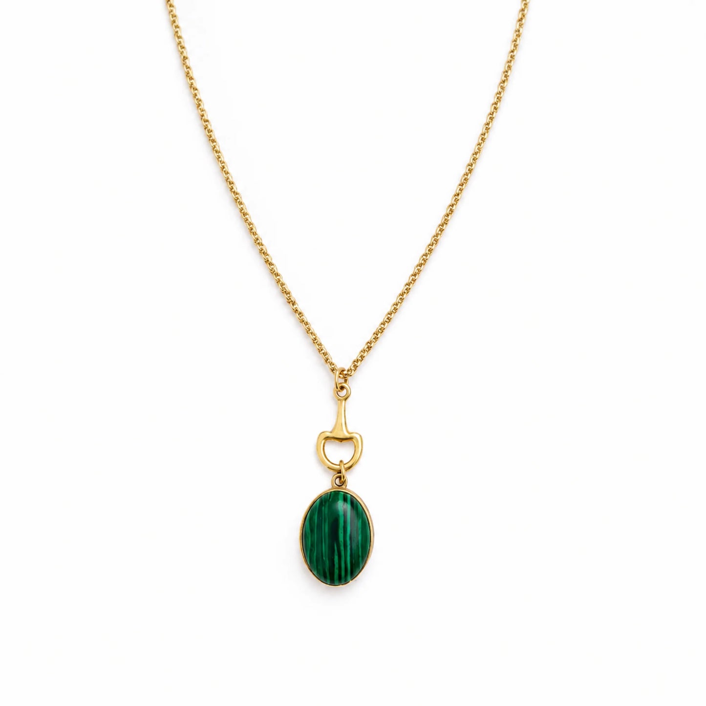 Equestrian Bit Natural Stone Necklace